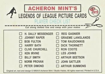 2016 Acheron Mint Legends Of League #18 Dick Thornett Back
